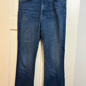 Mother Hustler Ankle Fray Jeans